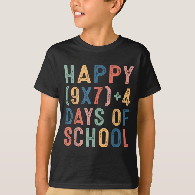 Math Formula 67 Days Of School Funny Math Teacher  T-Shirt (Front)