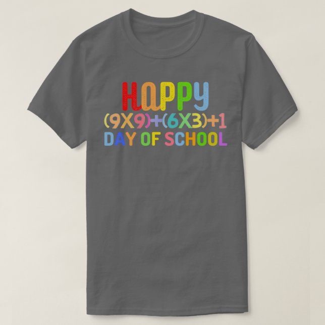 Math Formula Happy 100 Day Of School 2 T-Shirt (Design Front)
