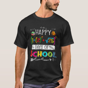 Math Formula Happy 100 Days Of School 100th Day Te T-Shirt