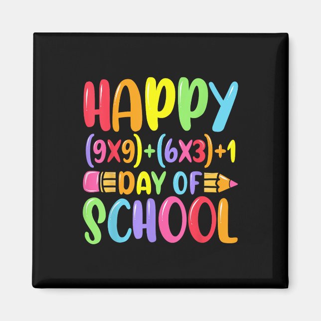 Math Formula Happy 100 Days Of School Teacher Math Magnet (Front)