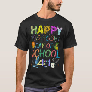 Math Formula Happy 100 Days Of Virual School Cool  T-Shirt