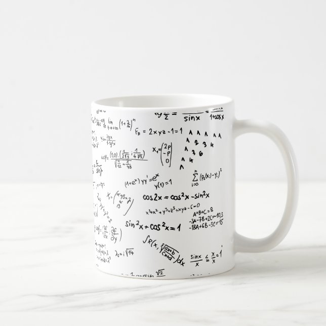 Math Formulas And Numbers Coffee Mug (Right)