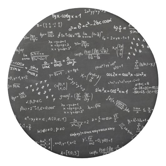 Math Formulas And Numbers On Blackboard Eraser (Back)