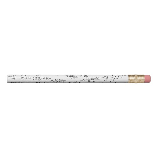 Math Formulas And Numbers Pencil (Rotated 270)