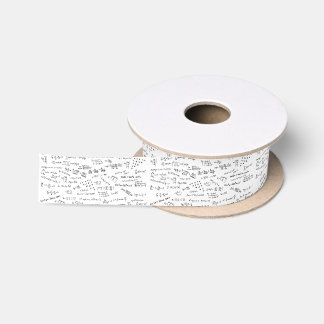Math Formulas And Numbers Satin Ribbon