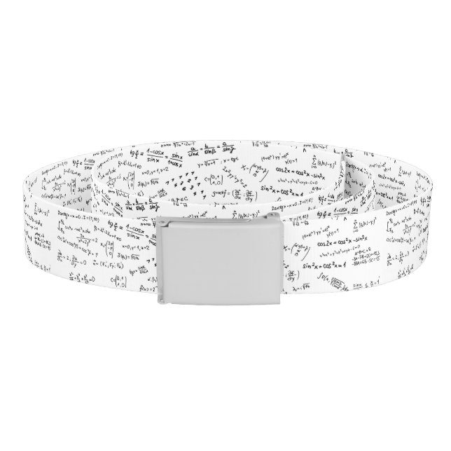 Math Formulas And Numbers Seamless Pattern Belt (Coil)