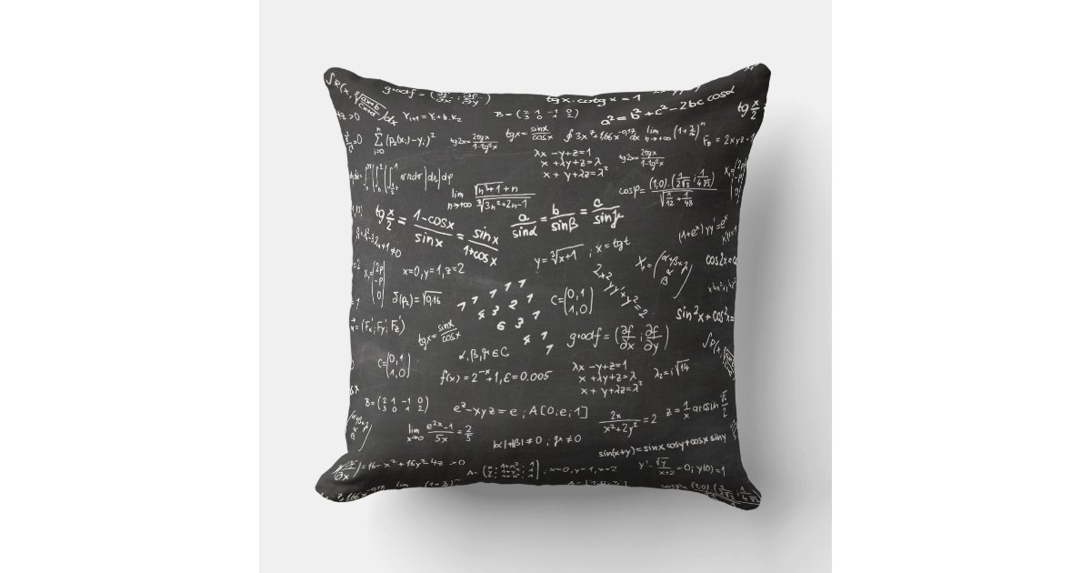 Math Formulas And Numbers Throw Pillow Zazzle