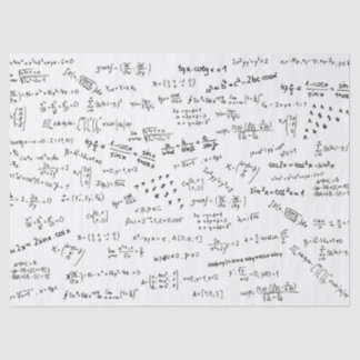 Math Formulas And Numbers Tissue Paper