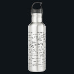 Math Formulas And Numbers Water Bottle<br><div class="desc">Math Formulas And Numbers on Pexagon Water Bottle. Let everyone know how much you love math or a great gift for the scientifically and mathematically conscious.</div>