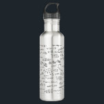 Math Formulas And Numbers Water Bottle<br><div class="desc">Math Formulas And Numbers on Pexagon Water Bottle. Let everyone know how much you love math or a great gift for the scientifically and mathematically conscious.</div>