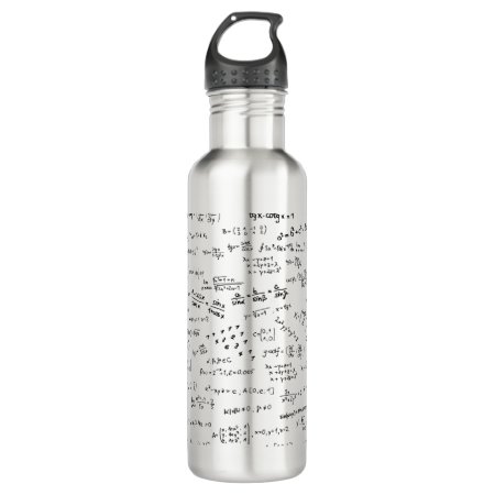 Math Formulas And Numbers Water Bottle
