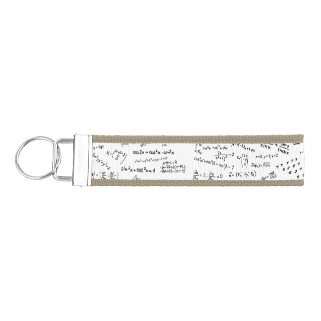 Math Formulas And Numbers Wrist Keychain (Keys on Left)