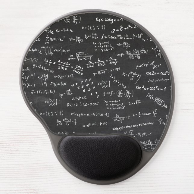 Math Formulas Chalkboard Gel Mouse Pad (Front)