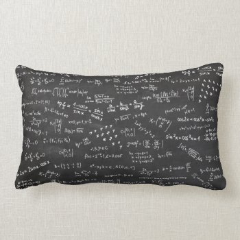 Math Formulas Chalkboard Lumbar Pillow by wheresmymojo at Zazzle