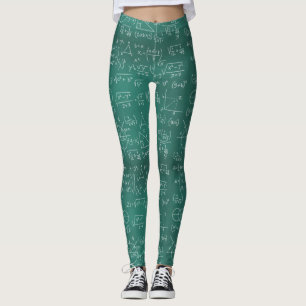 Math Formulas Chalkboard School Geek Leggings