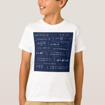 Math Formulas Cheat Sheet T-shirt by OniTees at Zazzle