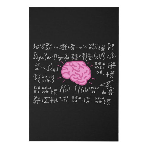 Math formulas for smart heads faux canvas print