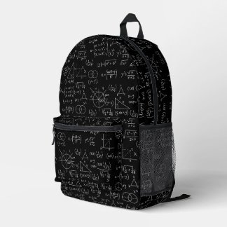 Math Formulas Geek Printed Backpack