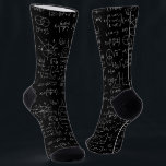 Math Formulas Geek Socks<br><div class="desc">Custom geek socks featuring math formulas pattern on blackboard.</div>