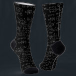 Math Formulas Geek Socks<br><div class="desc">Custom geek socks featuring math formulas pattern on blackboard.</div>