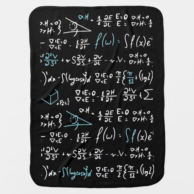 Math formulas mathematics physics student teacher  baby blanket (Front)