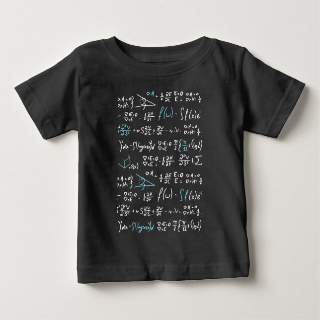 Math formulas mathematics physics student teacher  baby T-Shirt (Front)