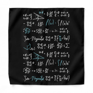 Math formulas mathematics physics student teacher bandana
