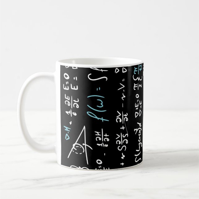 Math formulas mathematics physics student teacher  coffee mug (Left)