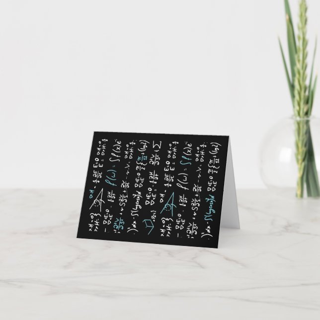 Math formulas mathematics physics student teacher  letterpress thank you card (Front)
