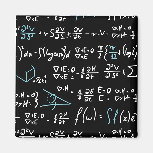 Math formulas mathematics physics student teacher  magnet (Front)