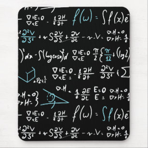 Math formulas mathematics physics student teacher mouse pad