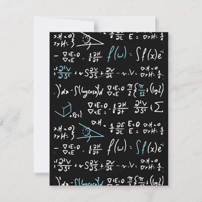 Math formulas mathematics physics student teacher  note card (Front)