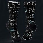 Math formulas mathematics physics student teacher  socks<br><div class="desc">I love math. A must have for every student,  math student and math teacher,  physicist,  physics student,  physics teacher,  physics lover and math lovers. Good for the young and old.</div>