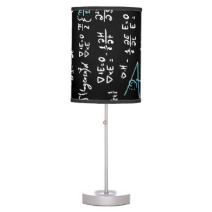 Math formulas mathematics physics student teacher  table lamp