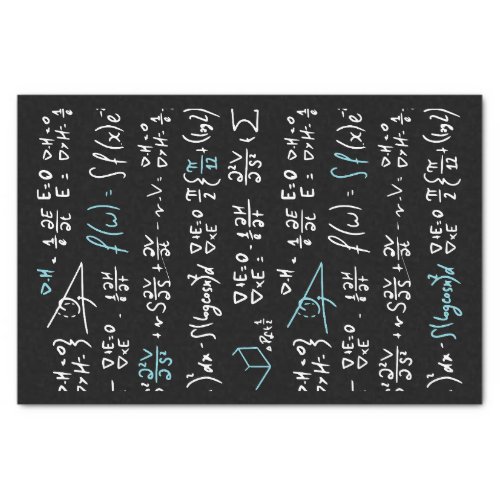 Math formulas mathematics physics student teacher  tissue paper