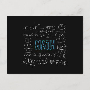 Math formulas mathematics postcard