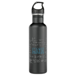 Math formulas mathematics stainless steel water bottle