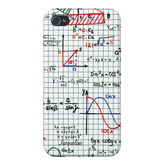 Math Formulas Numbers iPhone 4 Case