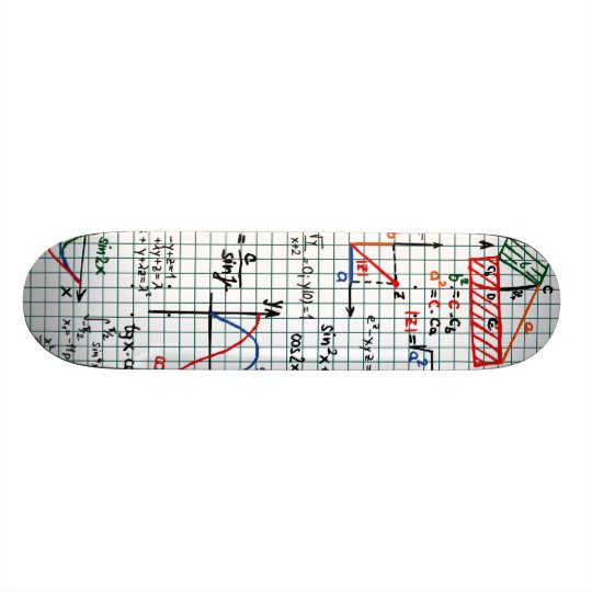 Math Formulas Numbers Skateboard