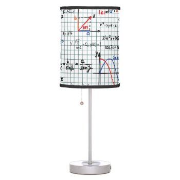 Math Formulas Numbers Table Lamp by zlatkocro at Zazzle