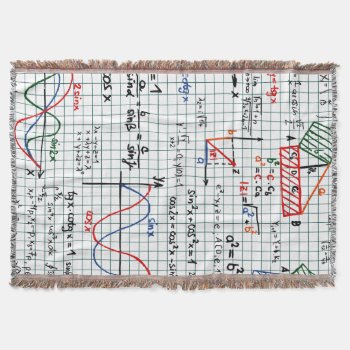 Math Formulas Numbers Throw Blanket by zlatkocro at Zazzle