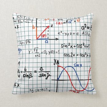 Math Formulas Numbers Throw Pillow by zlatkocro at Zazzle