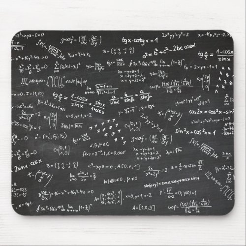 Math Formulas On A Blackboard Mouse Pad