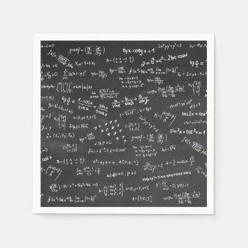 Math Formulas On A Blackboard Tableware Paper Napkins by wheresmymojo at Zazzle