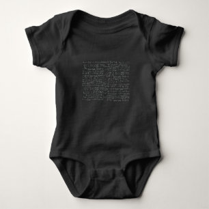 Math Formulas Pattern Baby Bodysuit