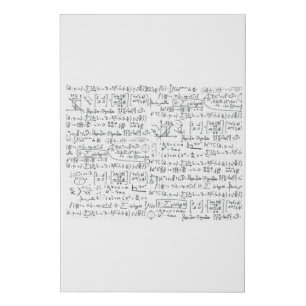 Math Formulas Pattern Faux Canvas Print