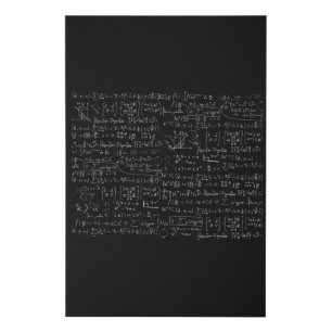 Math Formulas Pattern Faux Canvas Print