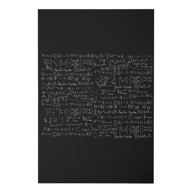 Math Formulas Pattern Faux Canvas Print (Front)