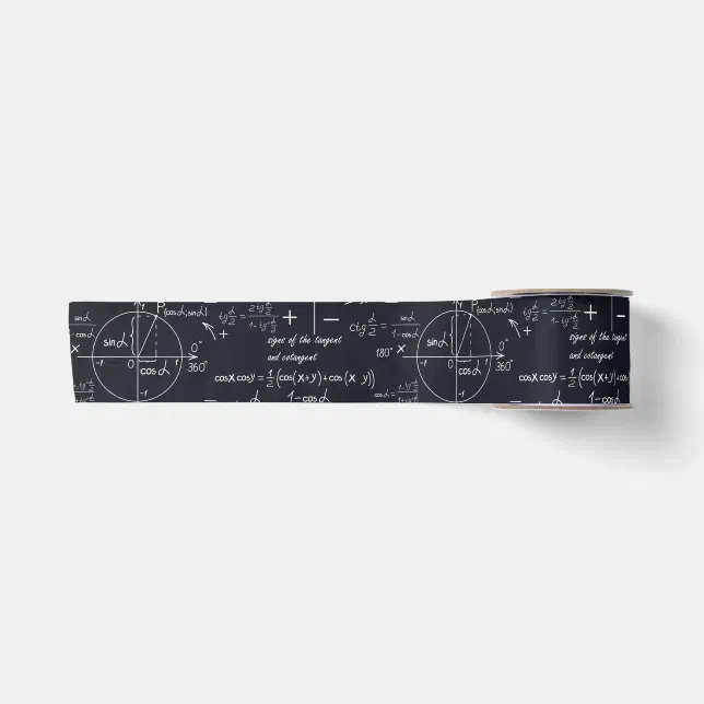 Math Design Ribbon Math Formulas Satin Ribbon | Zazzle