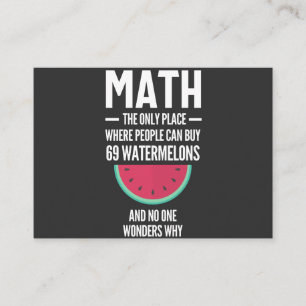 Math. Funny Math Sarcasm Quote Gift Business Card